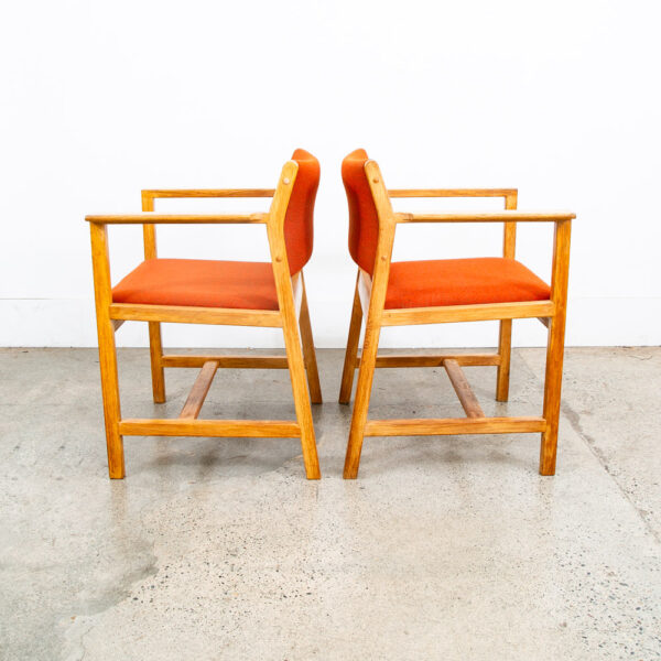 Mid Century Danish Modern Dining Chairs Set 6 Borge Mogensen Fredericia Armchair - Image 7