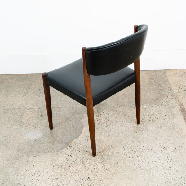 Mid Century Danish Modern Dining Chair Solid Rosewood Black Vintage Mcm Denmark - Image 4