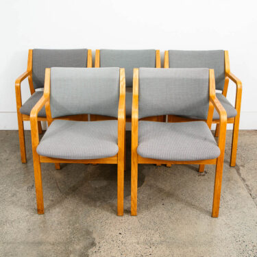 Mid Century Danish Modern Dining Chairs Set 5 Skagen Armchairs Rway Oak Vintage