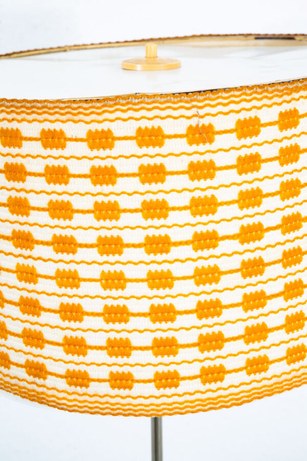 Mid Century Modern Danish Solid Teak Floor Lamp Shade Ribbed MCM Denmark Yellow - Image 11