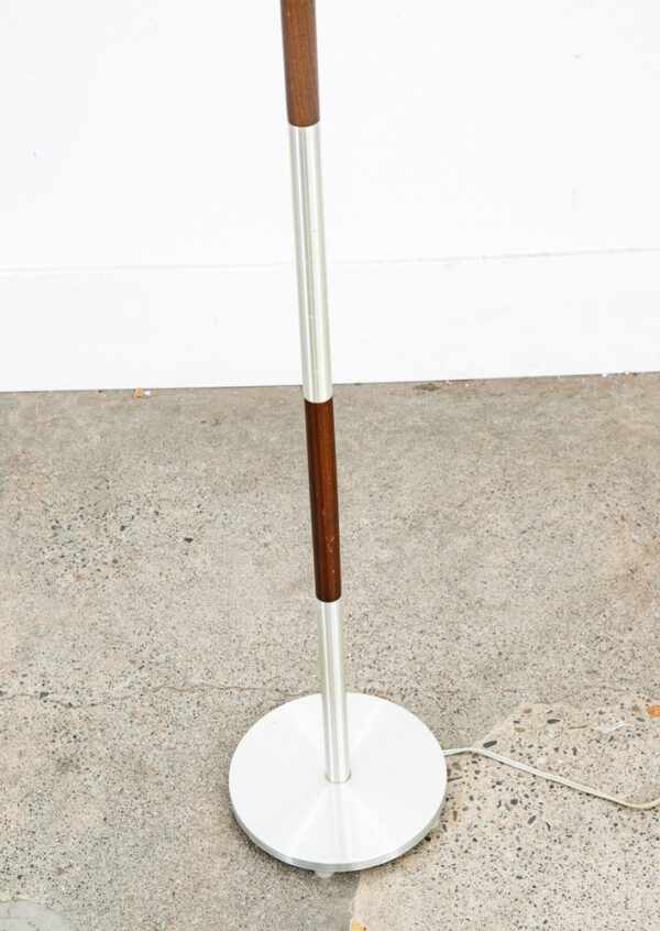 Mid Century Danish Modern Floor Lamp Light Round Tall Rosewood Vintage Shade Mcm - Image 6
