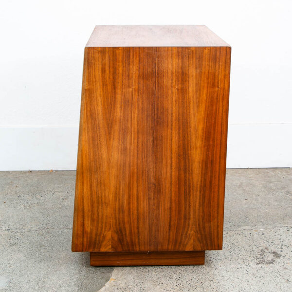 Mid Century Modern Nightstand Side Table Drexel Walnut Drawer Declaration End - Image 4