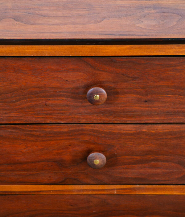 Mid Century Modern Dresser Highboy 5 Drawer Walnut Vega by Morris Trim Vintage - Image 7