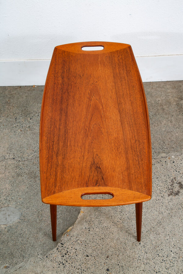 Mid Century Danish Modern Side Table End Dansk IHQ Jens Quistgaard Handles Teak - Image 3