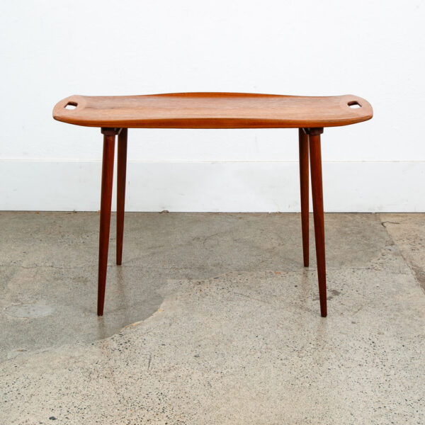 Mid Century Danish Modern Side Table End Dansk IHQ Jens Quistgaard Handles Teak - Image 6