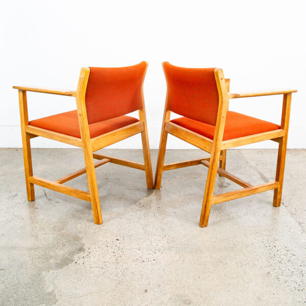 Mid Century Danish Modern Dining Chairs Set 6 Borge Mogensen Fredericia Armchair - Image 8