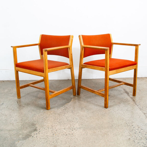 Mid Century Danish Modern Dining Chairs Set 6 Borge Mogensen Fredericia Armchair - Image 6