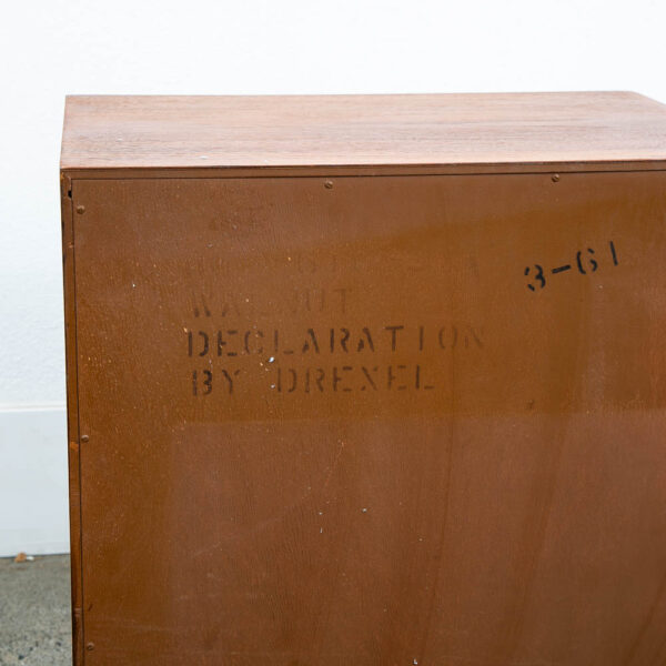 Mid Century Modern Nightstand Side Table Drexel Walnut Drawer Declaration End - Image 6