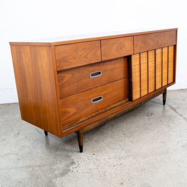 Mid Century Modern Dresser Credenza Mainline by Hooker 10 Drawer Walnut Doors NM