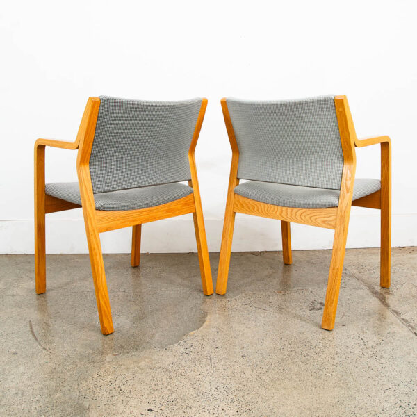 Mid Century Danish Modern Dining Chairs Set 5 Skagen Armchairs Rway Oak Vintage - Image 8