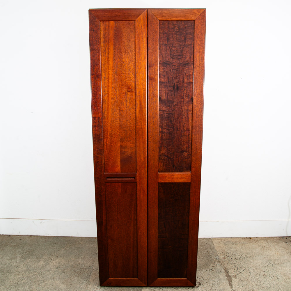 Mid Century Modern Closet Cabinet Armoire Mahogany Wardrobe Closet Drawers Mcm - Image 3