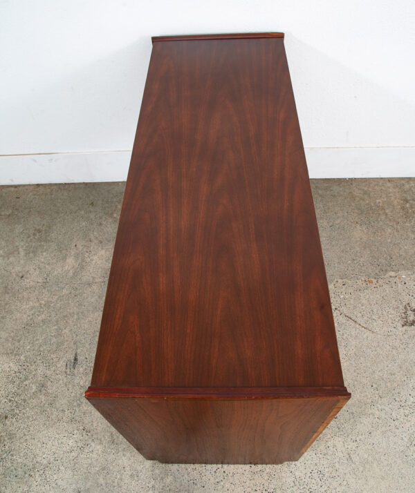 Mid Century Modern Desk Founders 5 Drawer Walnut Vintage Floating Office Mcm - Image 5