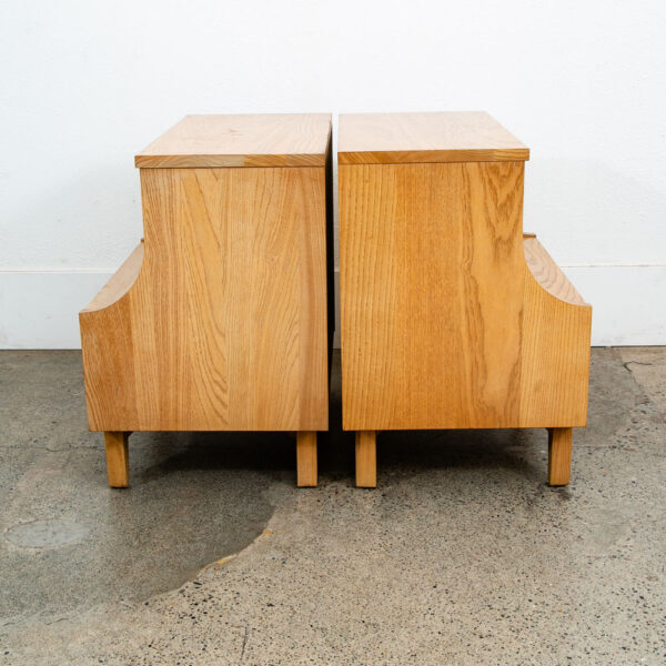 Mid Century Modern Nightstands End Side Tables LA period Furniture Ash Drawer NM - Image 5