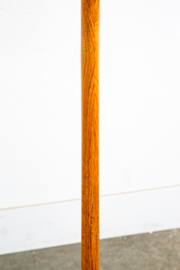 Mid Century Modern Floor Lamp Shade Solid Oak Pleated Shade Danish Vintage Round - Image 9