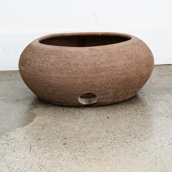 Mid Century Modern Hose Pot Round Clay Stan Bitters Hans Sumpf Scrape Stoneware - Image 3