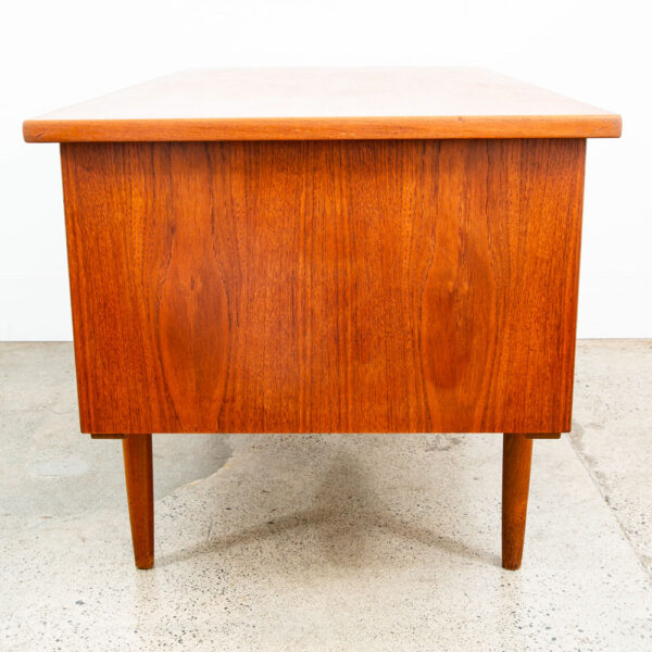 Mid Century Danish Modern Desk Executive Office 8 Drawer Bookshelf Locking Mcm - Image 5