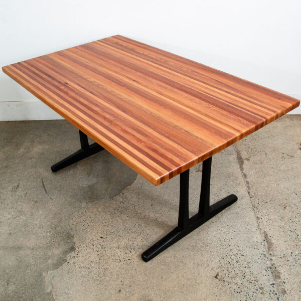 Mid Century Modern Dining Table Solid Wood Rectangular Kitchen Butcher Block Mcm