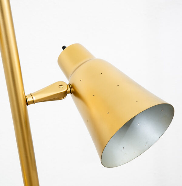Mid Century Modern Floor Lamp Metal Brass Adjustable 3 Light American Vintage - Image 11