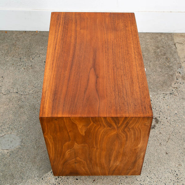 Mid Century Modern Nightstand Side Table Drexel Walnut Drawer Declaration End - Image 5