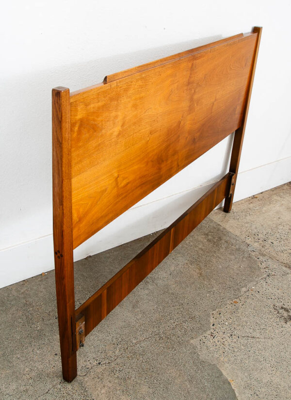 Mid Century Modern Headboard Full Size Drexel Declaration Bed Frame Walnut Mcm - Image 6