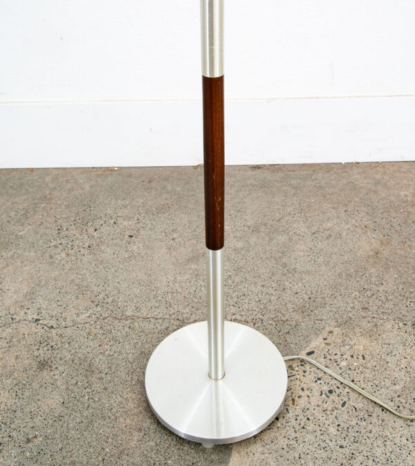 Mid Century Danish Modern Floor Lamp Light Round Tall Rosewood Vintage Shade Mcm - Image 2