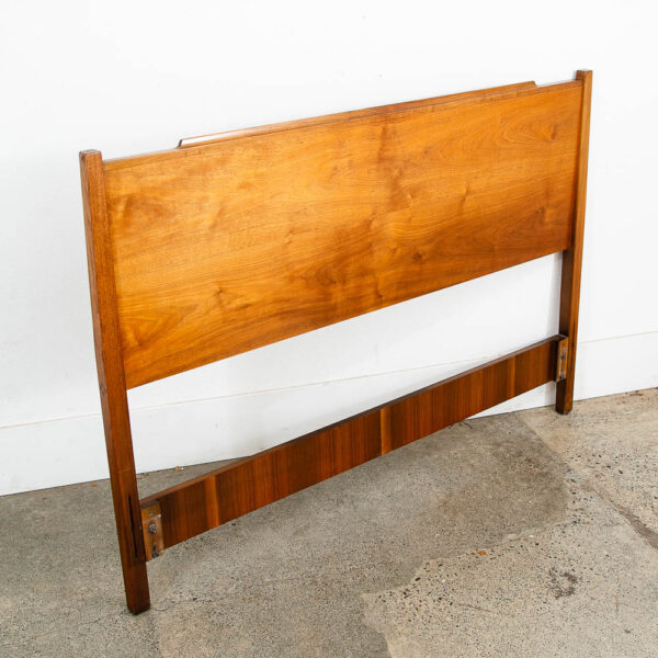 Mid Century Modern Headboard Full Size Drexel Declaration Bed Frame Walnut Mcm - Image 3