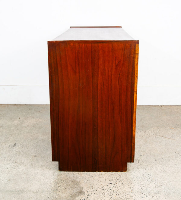 Mid Century Modern Desk Founders 5 Drawer Walnut Vintage Floating Office Mcm - Image 3