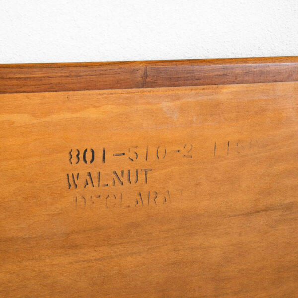 Mid Century Modern Headboard Full Size Drexel Declaration Bed Frame Walnut Mcm - Image 4