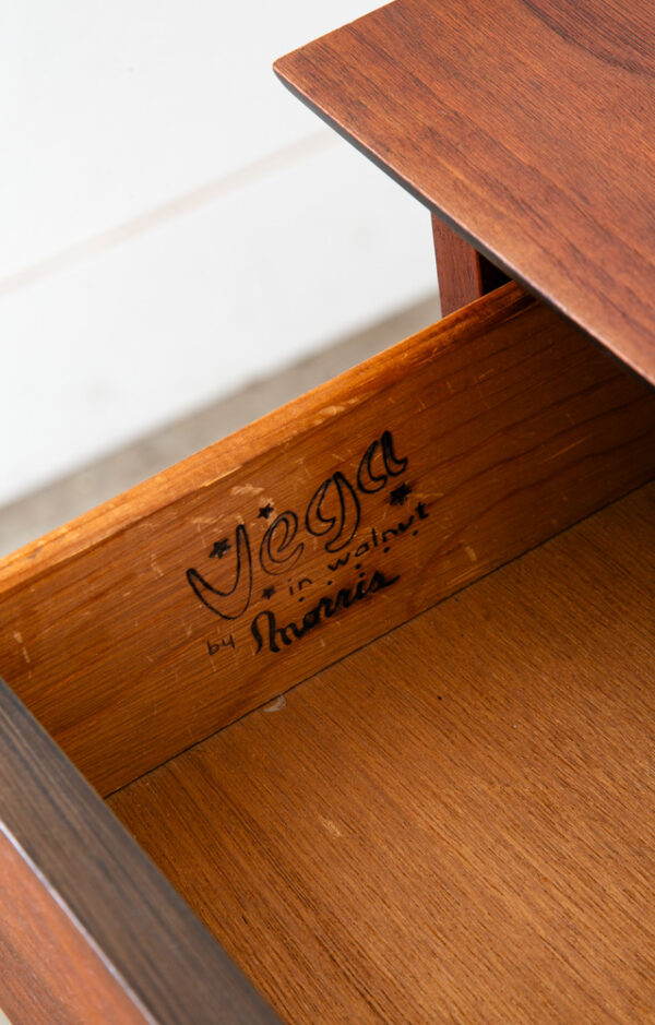 Mid Century Modern Dresser Highboy 5 Drawer Walnut Vega by Morris Trim Vintage - Image 10