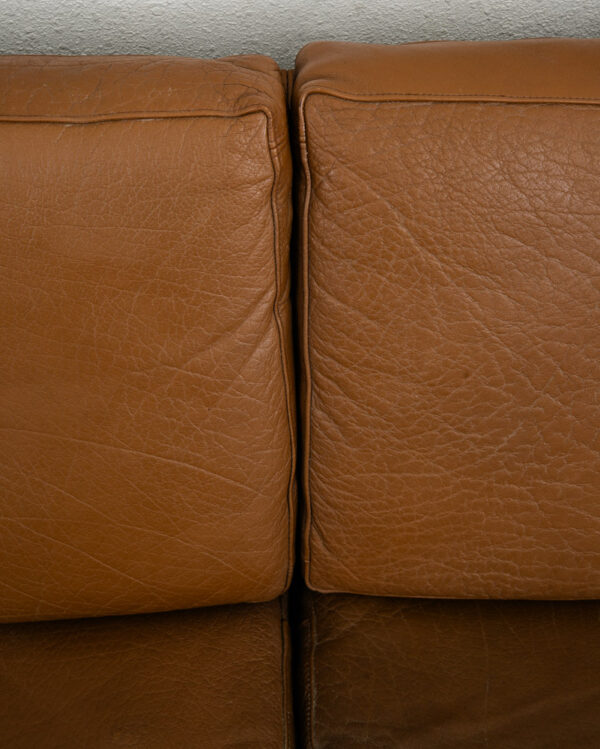Mid Century Danish Modern Sofa Couch Brown Leather 3 seater Denmark Vintage Mcm - Image 8