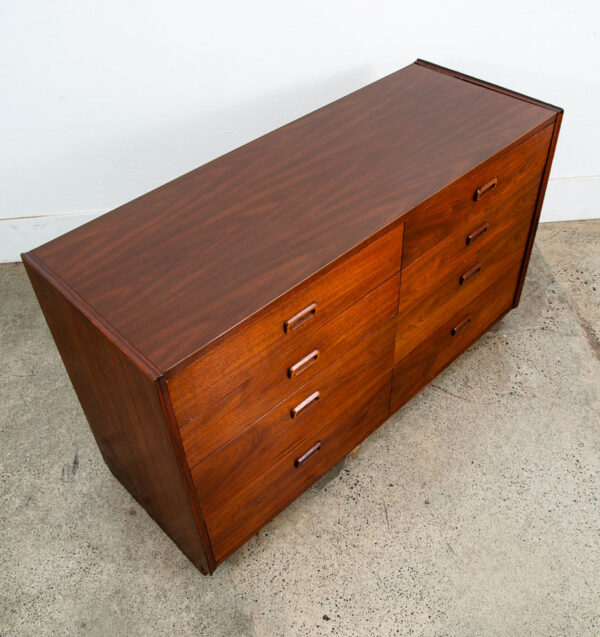 Mid Century Modern Dresser Walnut Founders Jack Cartwright 8 Drawer Vintage Mcm - Image 6