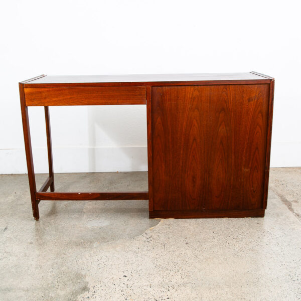 Mid Century Modern Desk Founders 5 Drawer Walnut Vintage Floating Office Mcm - Image 4