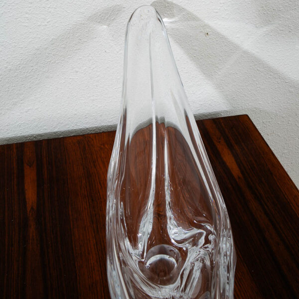 Mid Century Modern Abstracted Studio Art Glass Serving Bowl Vessel Daum Nancy NM - Image 7