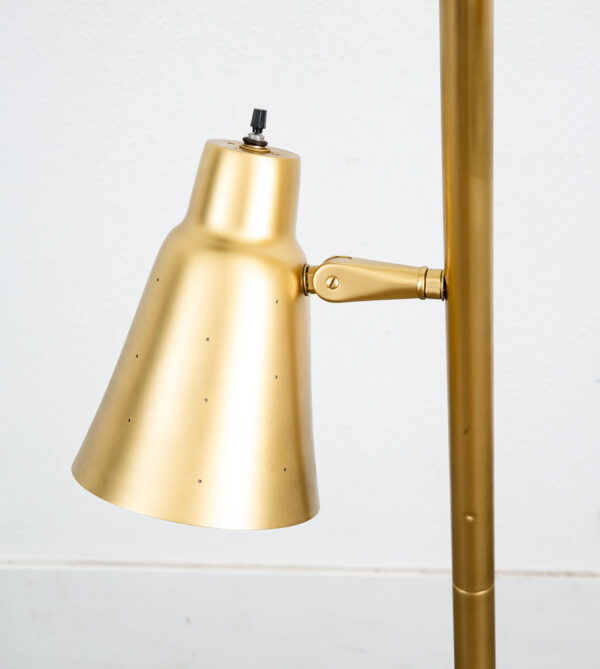 Mid Century Modern Floor Lamp Metal Brass Adjustable 3 Light American Vintage - Image 8