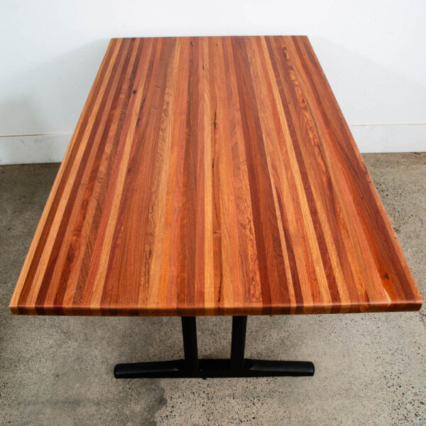 Mid Century Modern Dining Table Solid Wood Rectangular Kitchen Butcher Block Mcm - Image 2