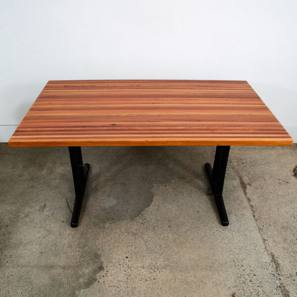 Mid Century Modern Dining Table Solid Wood Rectangular Kitchen Butcher Block Mcm - Image 5