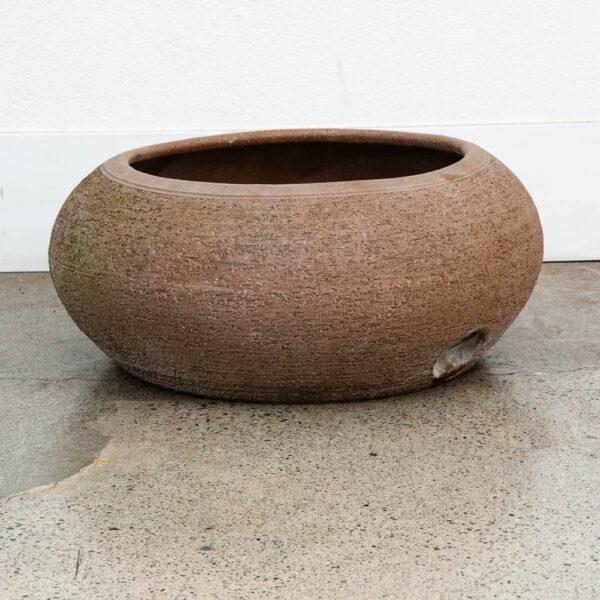 Mid Century Modern Hose Pot Round Clay Stan Bitters Hans Sumpf Scrape Stoneware - Image 2