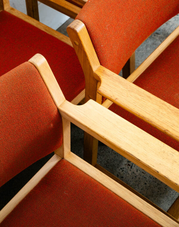 Mid Century Danish Modern Dining Chairs Set 6 Borge Mogensen Fredericia Armchair - Image 12