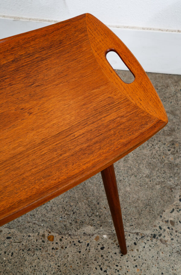 Mid Century Danish Modern Side Table End Dansk IHQ Jens Quistgaard Handles Teak - Image 7