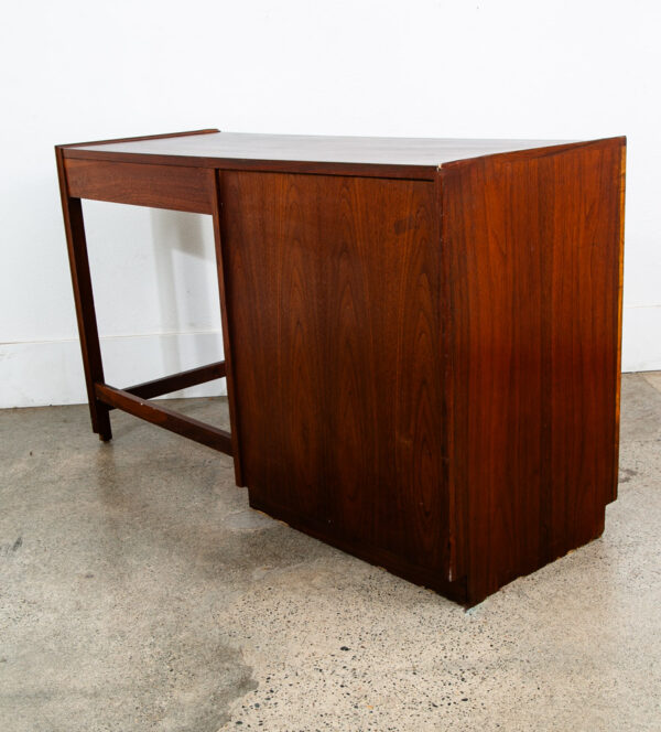 Mid Century Modern Desk Founders 5 Drawer Walnut Vintage Floating Office Mcm - Image 10