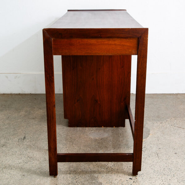 Mid Century Modern Desk Founders 5 Drawer Walnut Vintage Floating Office Mcm - Image 6