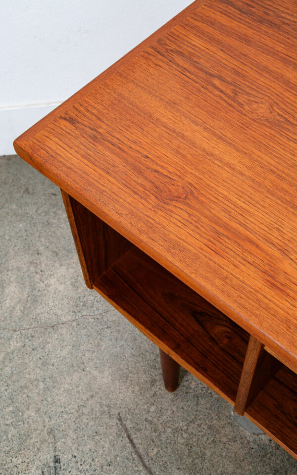 Mid Century Danish Modern Desk Executive Office 8 Drawer Bookshelf Locking Mcm - Image 11
