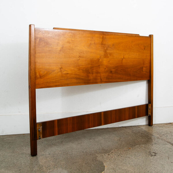 Mid Century Modern Headboard Full Size Drexel Declaration Bed Frame Walnut Mcm - Image 5