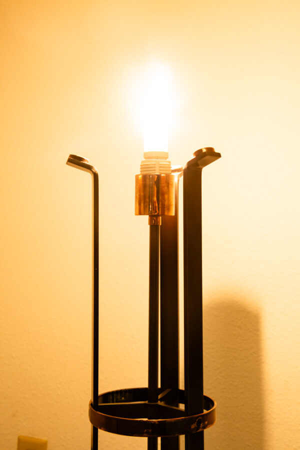 Mid Century Post Modern Floor Lamp Set Copper Reico Milan Italy Pair Two 74.5" - Image 9