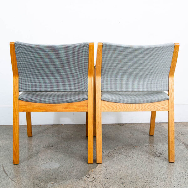 Mid Century Danish Modern Dining Chairs Set 5 Skagen Armchairs Rway Oak Vintage - Image 7