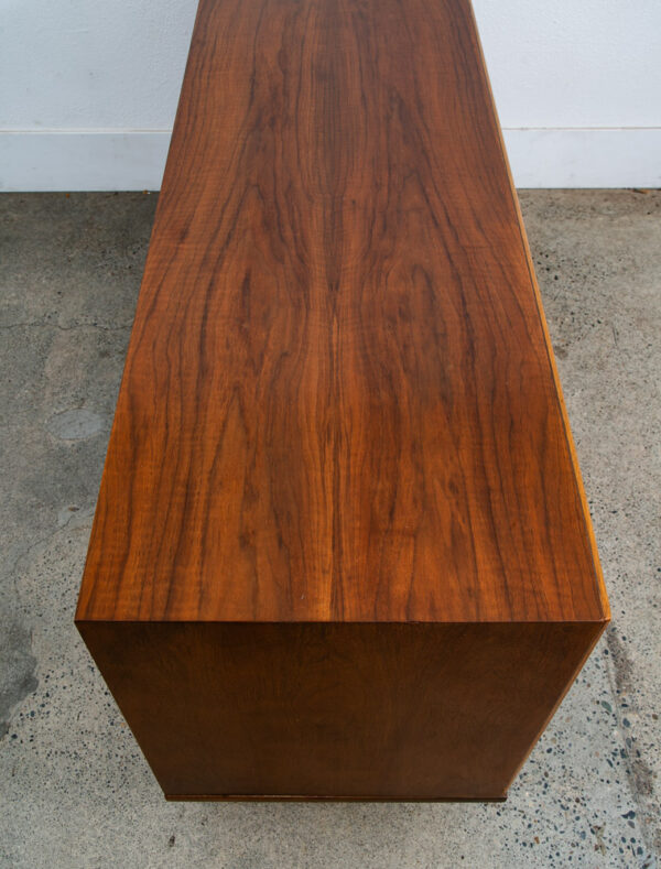 Mid Century Modern Dresser Credenza BP John Metal 9 Drawer Walnut Vintage Mcm NM - Image 5