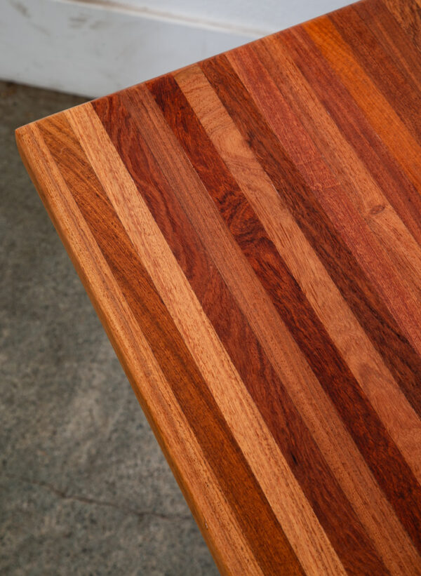 Mid Century Modern Dining Table Solid Wood Rectangular Kitchen Butcher Block Mcm - Image 6