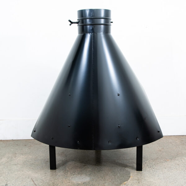 Mid Century Modern Fireplace Majestic Firehood Black Indoor Outdoor Restored Mcm - Image 4