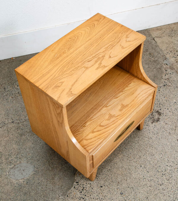 Mid Century Modern Nightstands End Side Tables LA period Furniture Ash Drawer NM - Image 6