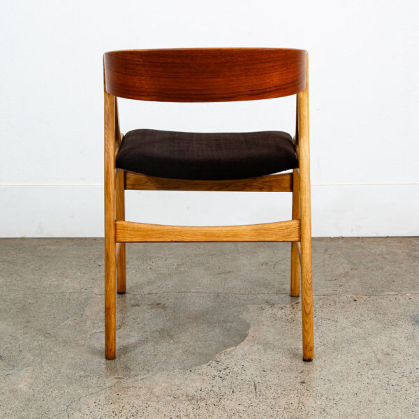 Mid Century Danish Modern Dining Chair Henning Kjaernulf Hansen Teak Oak Brown - Image 9